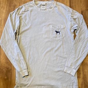 ❤️‍🔥5/20$ PINK VICTORIAS SECRET💫 Women’s Gray Crew Neck Long Sleeve Top